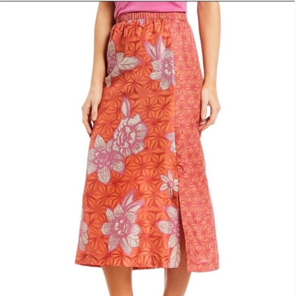 NWT Silk Sigrid Olsen Floral Skirt